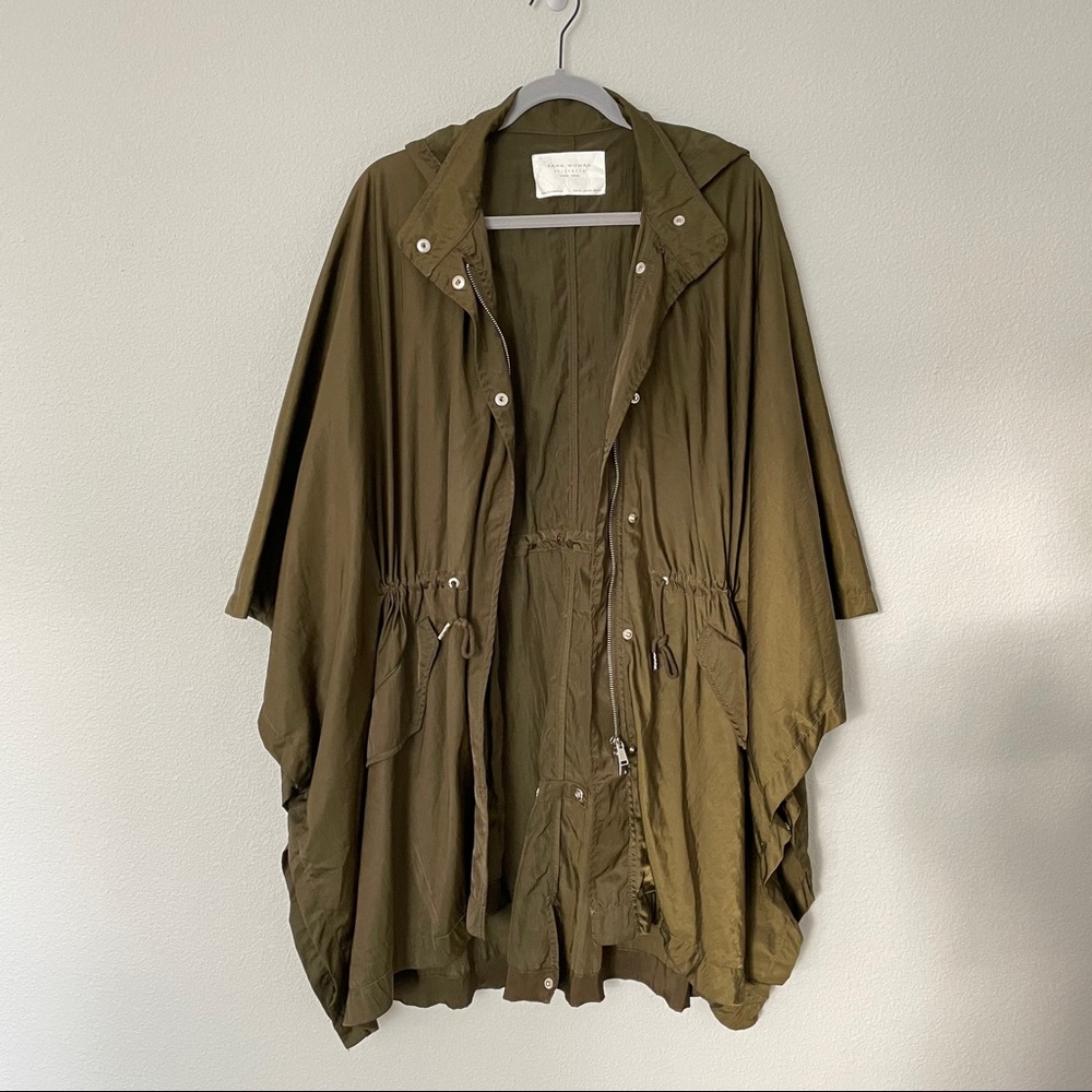 ❎SOLD❎ Zara Hooded Anorak Poncho Windbreaker